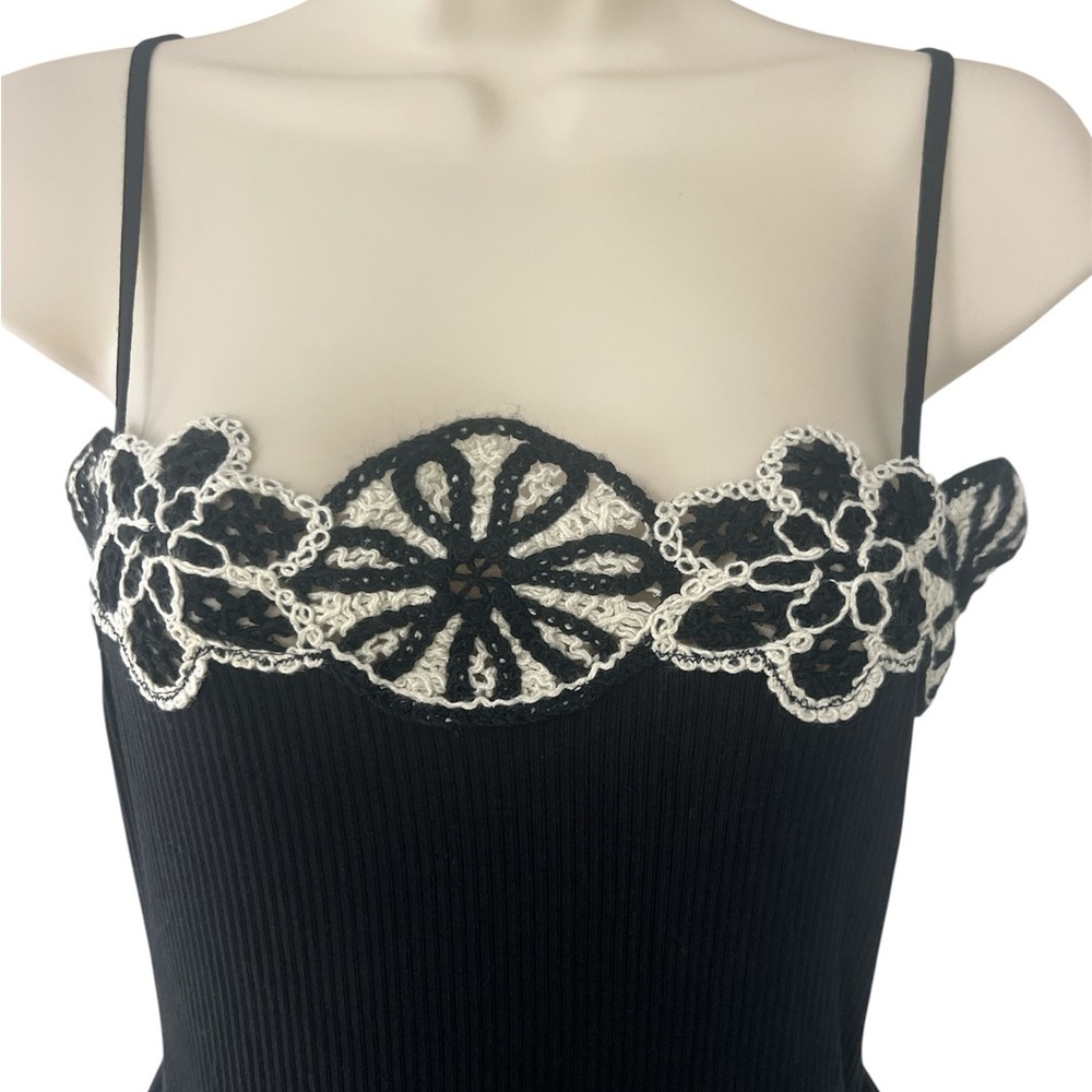 NWT J. Crew Black and White Crochet Mixy Dress - Picture 8 of 10